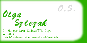 olga szlezak business card